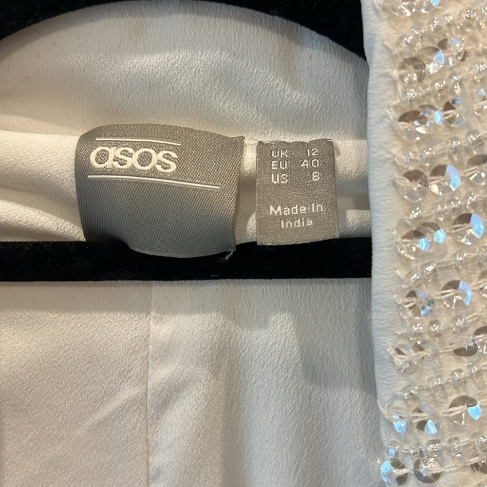 ASOS White Sequin Blazer and Pants Set - Picture 3 of 7